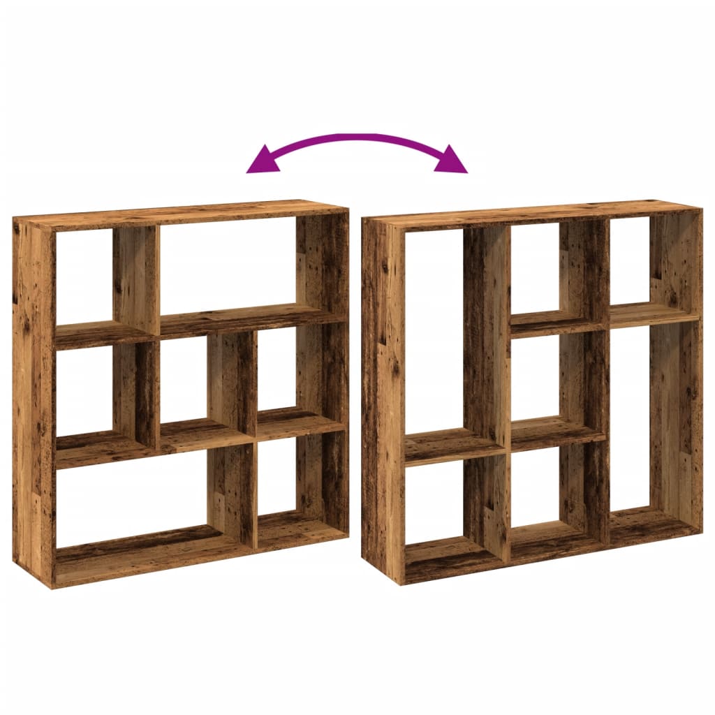 Étagère séparatrice de pièce vieux bois 102x29x103,5 cm - XIOS