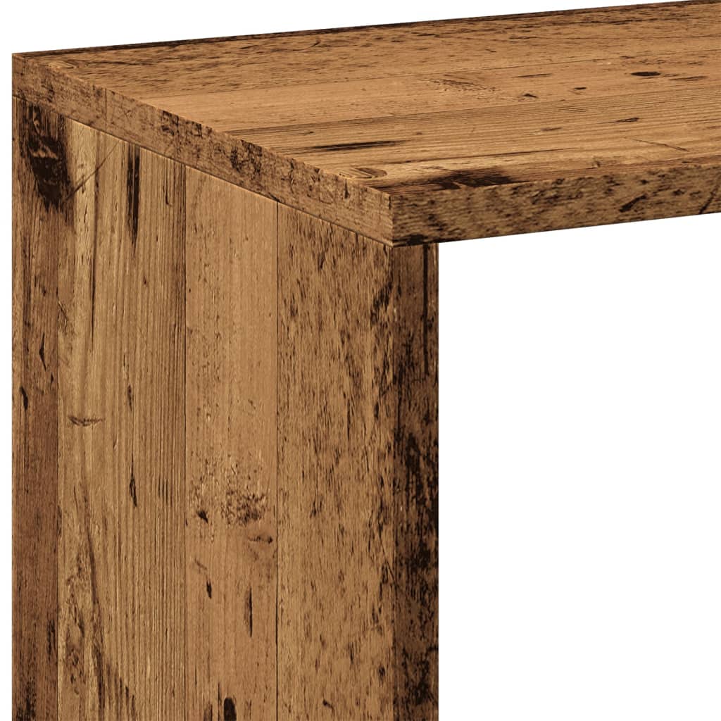 Étagère séparatrice de pièce vieux bois 102x29x103,5 cm - XIOS