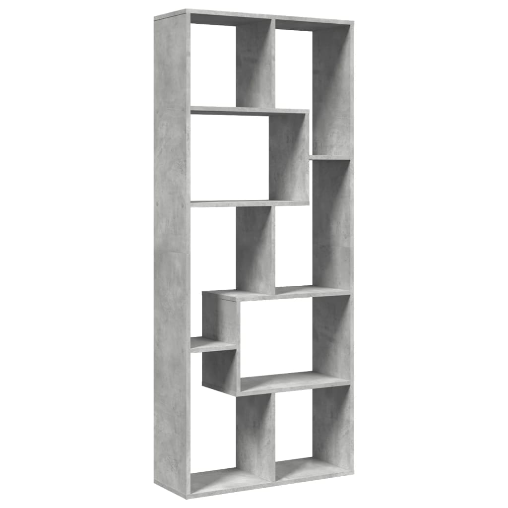 Étagère séparatrice de pièce gris béton 67x25x161,5 cm - XIOS