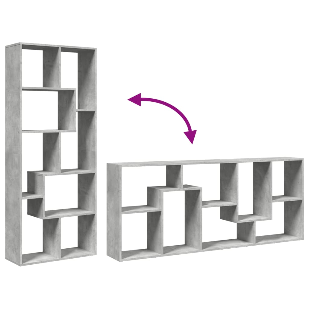 Étagère séparatrice de pièce gris béton 67x25x161,5 cm - XIOS