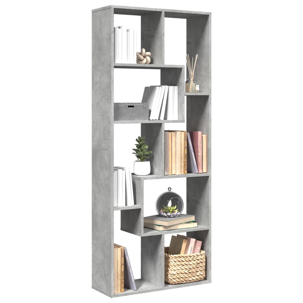 Étagère séparatrice de pièce gris béton 67x25x161,5 cm - XIOS