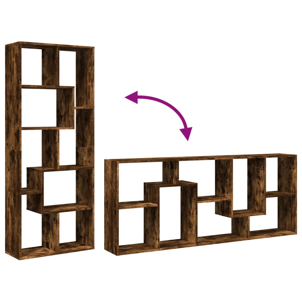 Étagère séparatrice de pièce chêne fumé 67x25x161,5 cm - XIOS