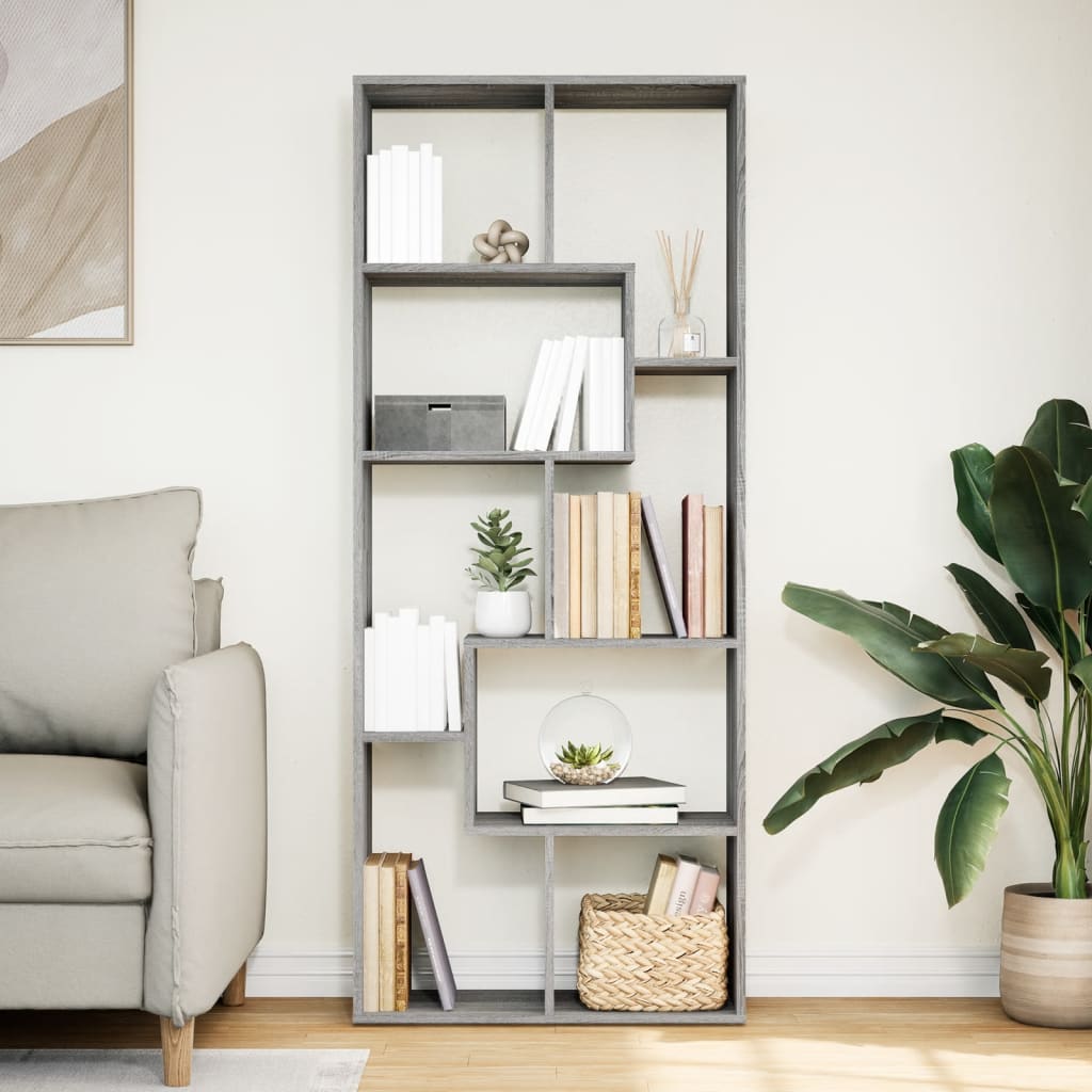 Étagère séparatrice de pièce sonoma gris 67x25x161,5 cm - XIOS