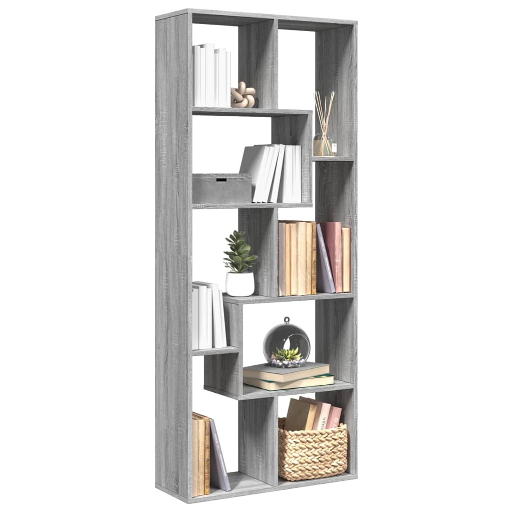 Étagère séparatrice de pièce sonoma gris 67x25x161,5 cm - XIOS