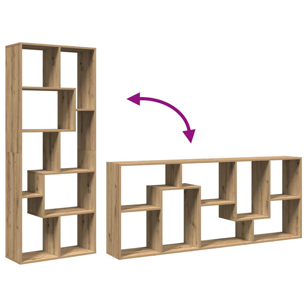 Étagère séparatrice de pièce chêne artisanal 67x25x161,5 cm - XIOS