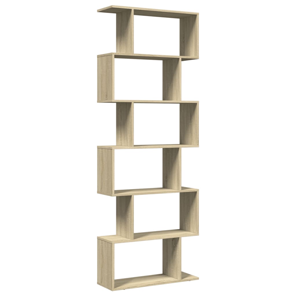 Étagère séparatrice de pièce 6 niveaux chêne sonoma 70x24x193cm - XIOS