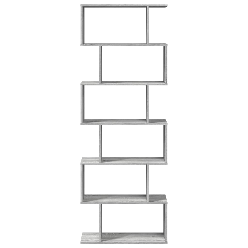 Étagère séparatrice de pièce 6 niveaux sonoma gris 70x24x193 cm - XIOS