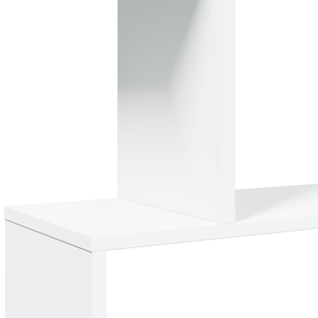 Bibliothèque séparateur de pièce à 5 niveaux Blanc 70 x 24 x 161 cm Bois d'ingénierie - XIOS