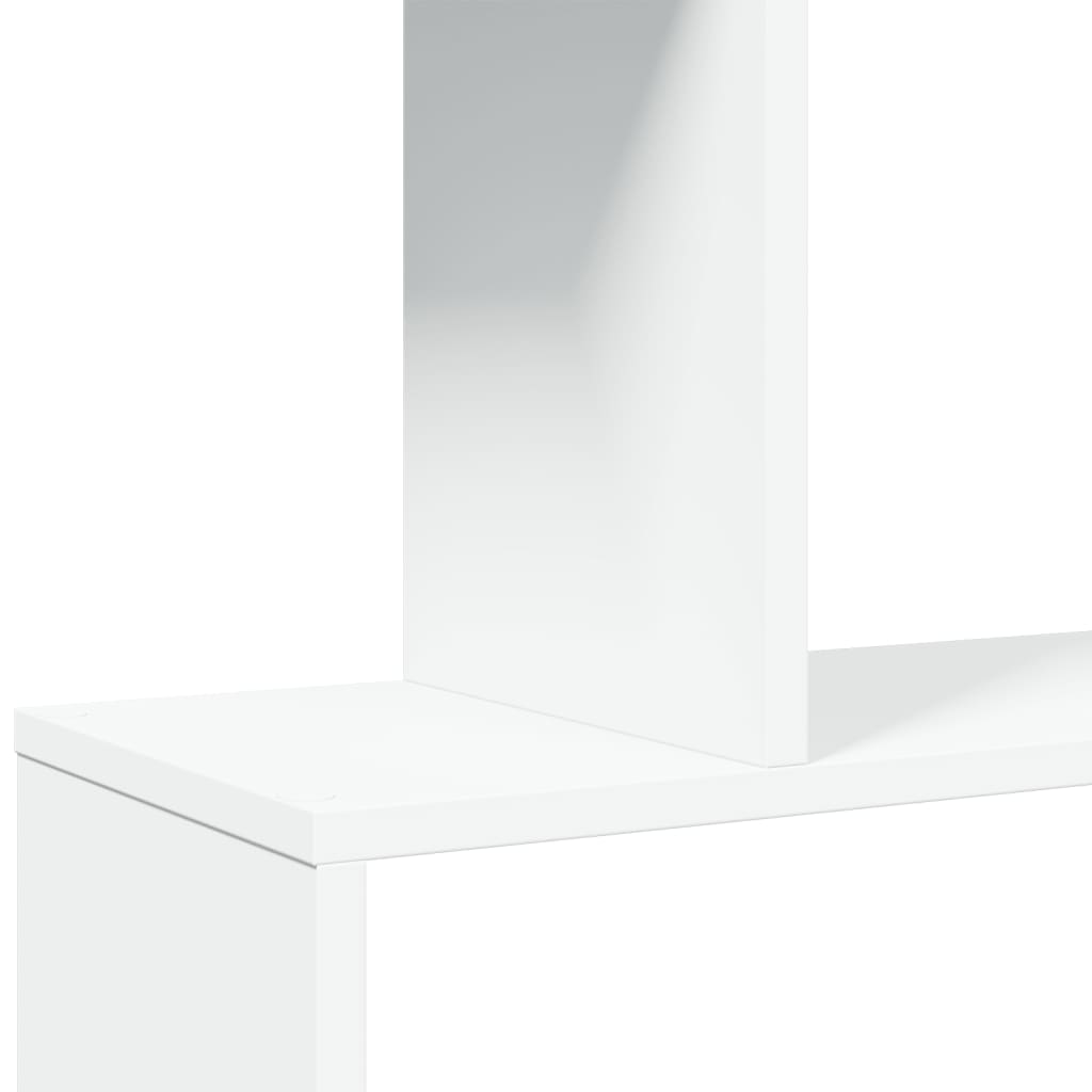 Bibliothèque séparateur de pièce à 4 niveaux Blanc 70 x 24 x 129 cm Bois d'ingénierie - XIOS