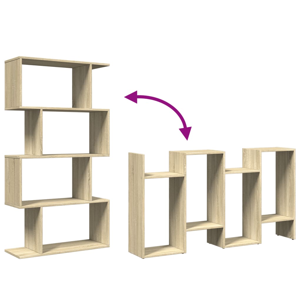Étagère séparatrice de pièce 4 niveaux chêne sonoma 70x24x129cm - XIOS