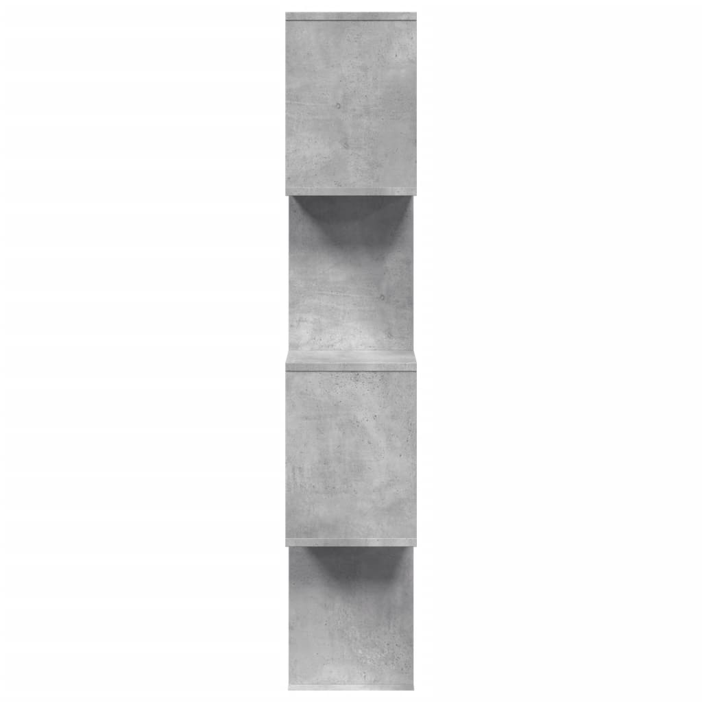 Étagère séparatrice de pièce à 4 niveaux gris béton 70x24x129cm - XIOS