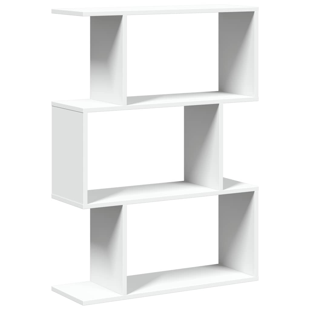 Bibliothèque séparateur de pièce à 3 niveaux Blanc 70 x 24 x 97 cm Bois d'ingénierie - XIOS