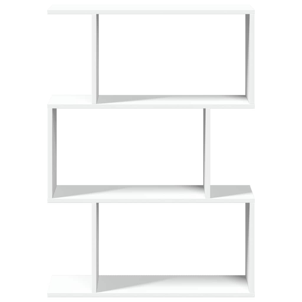 Bibliothèque séparateur de pièce à 3 niveaux Blanc 70 x 24 x 97 cm Bois d'ingénierie - XIOS