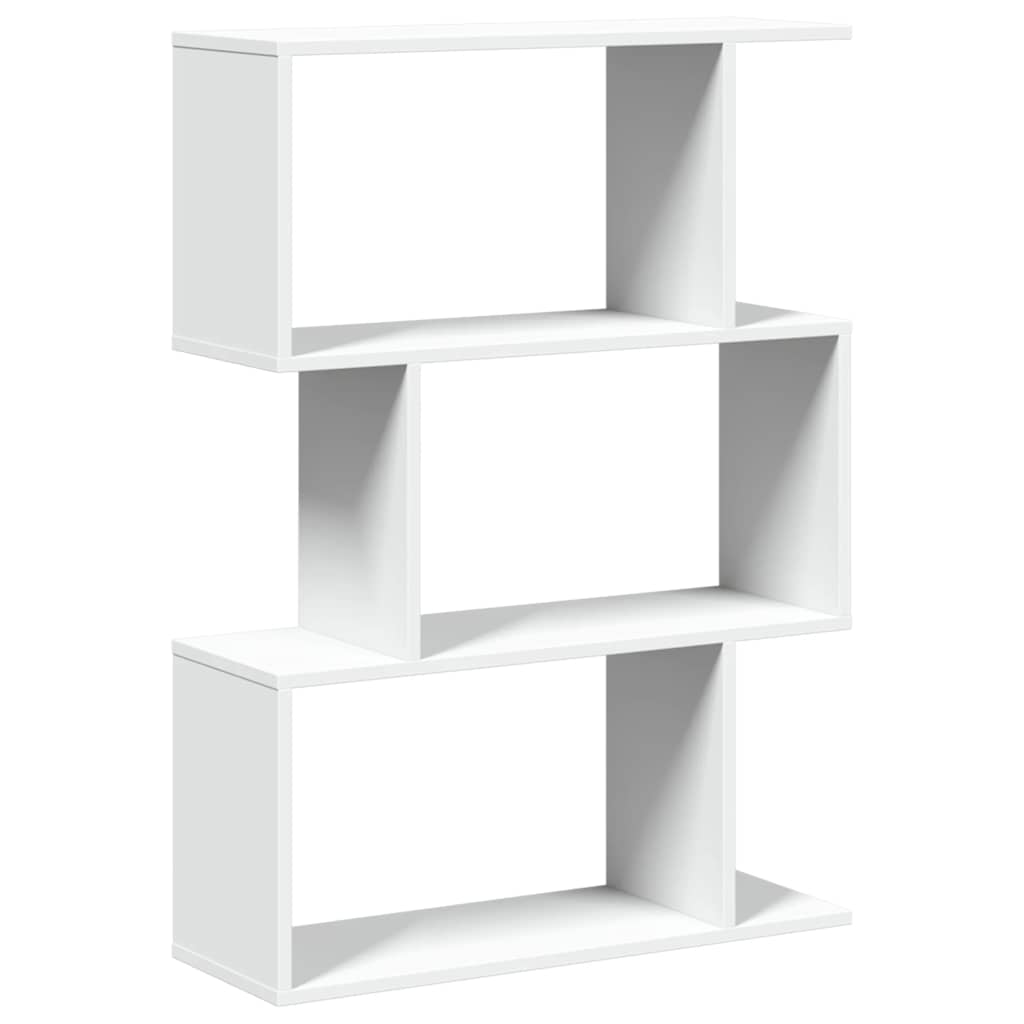 Bibliothèque séparateur de pièce à 3 niveaux Blanc 70 x 24 x 97 cm Bois d'ingénierie - XIOS