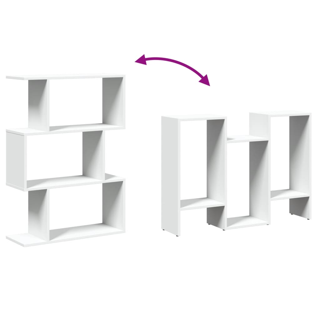 Étagère séparatrice de pièce à 3 niveaux blanc 70x24x97 cm - XIOS