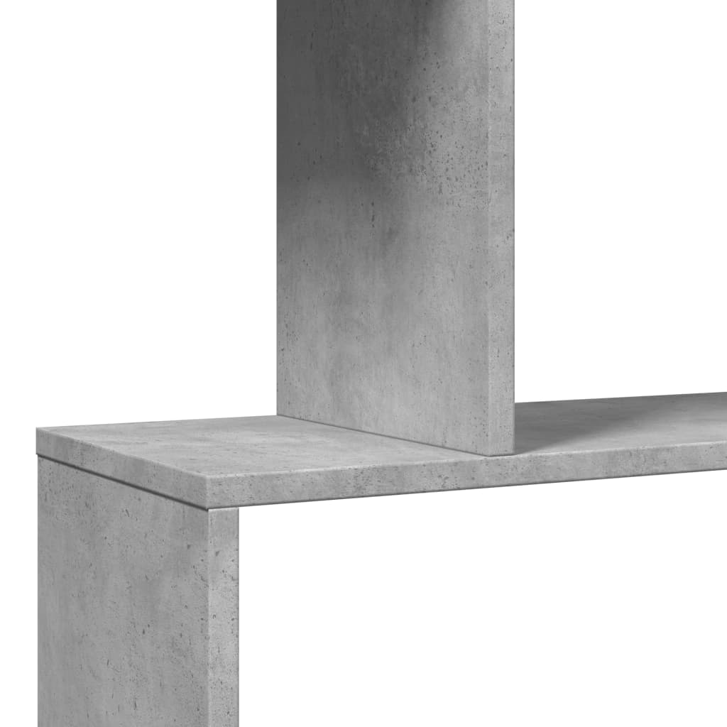 Étagère séparatrice de pièce à 3 niveaux gris béton 70x24x97 cm - XIOS