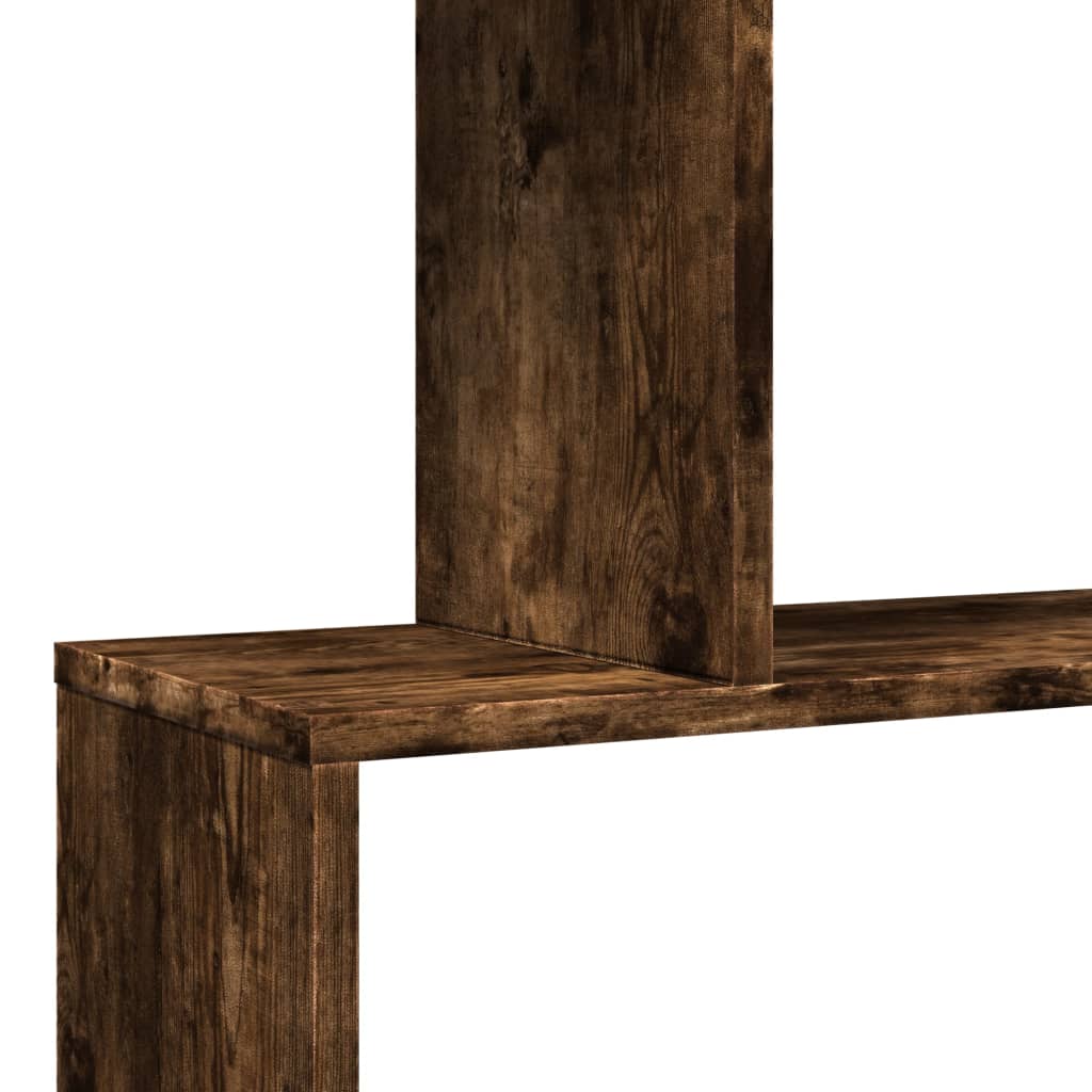 Étagère séparatrice de pièce à 3 niveaux chêne fumé 70x24x97 cm - XIOS