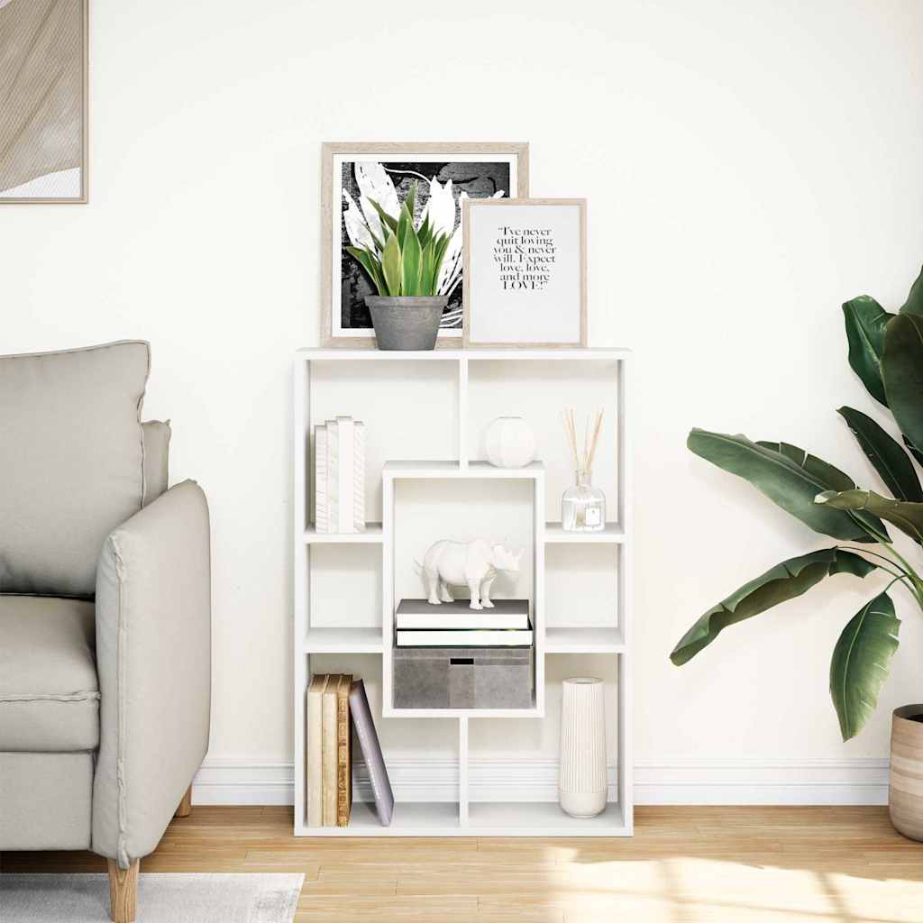 Bibliothèque Blanc 63x20x90 cm Bois d'ingénierie
