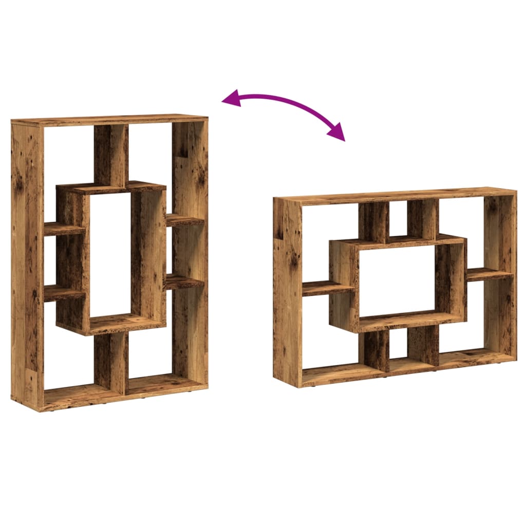 Bibliothèque vieux bois 63x20x90 cm bois d'ingénierie - XIOS