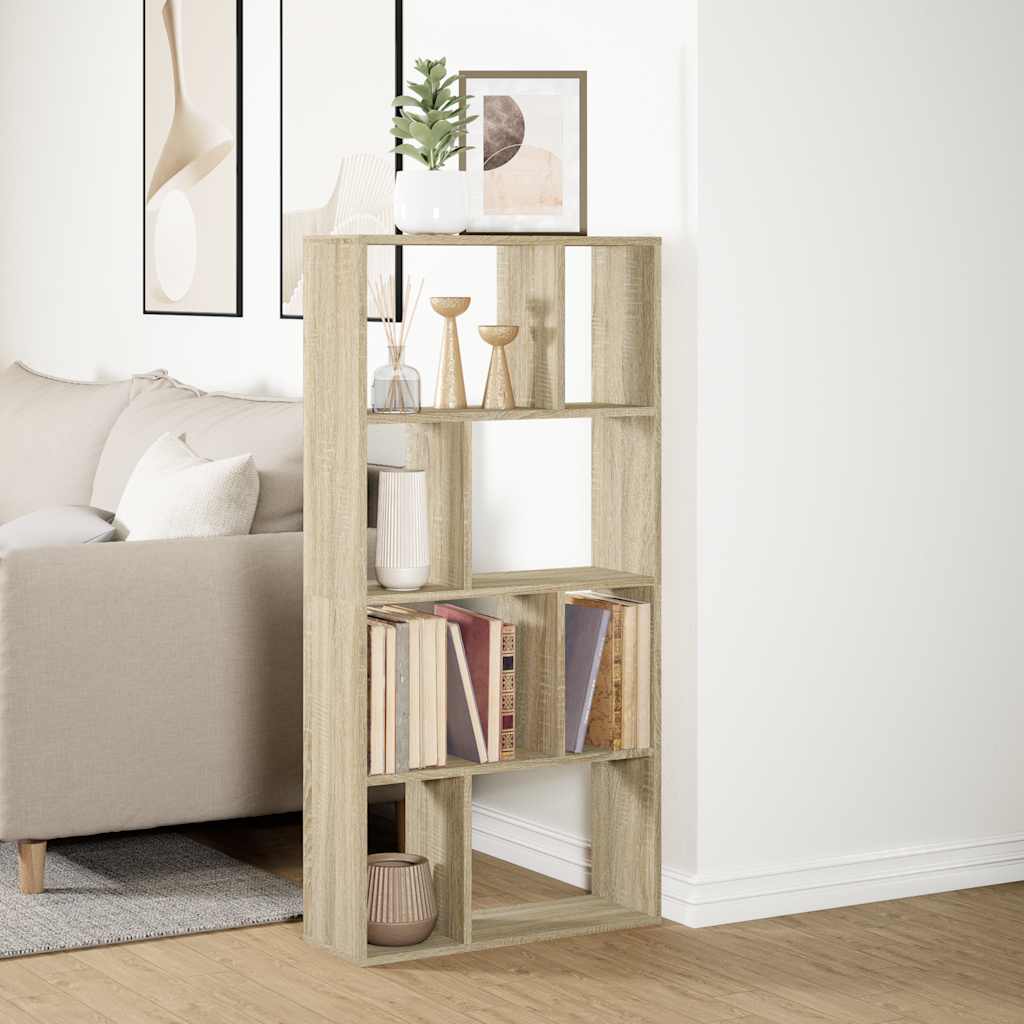 Bibliothèque chêne sonoma 60x20x120,5 cm bois d'ingénierie