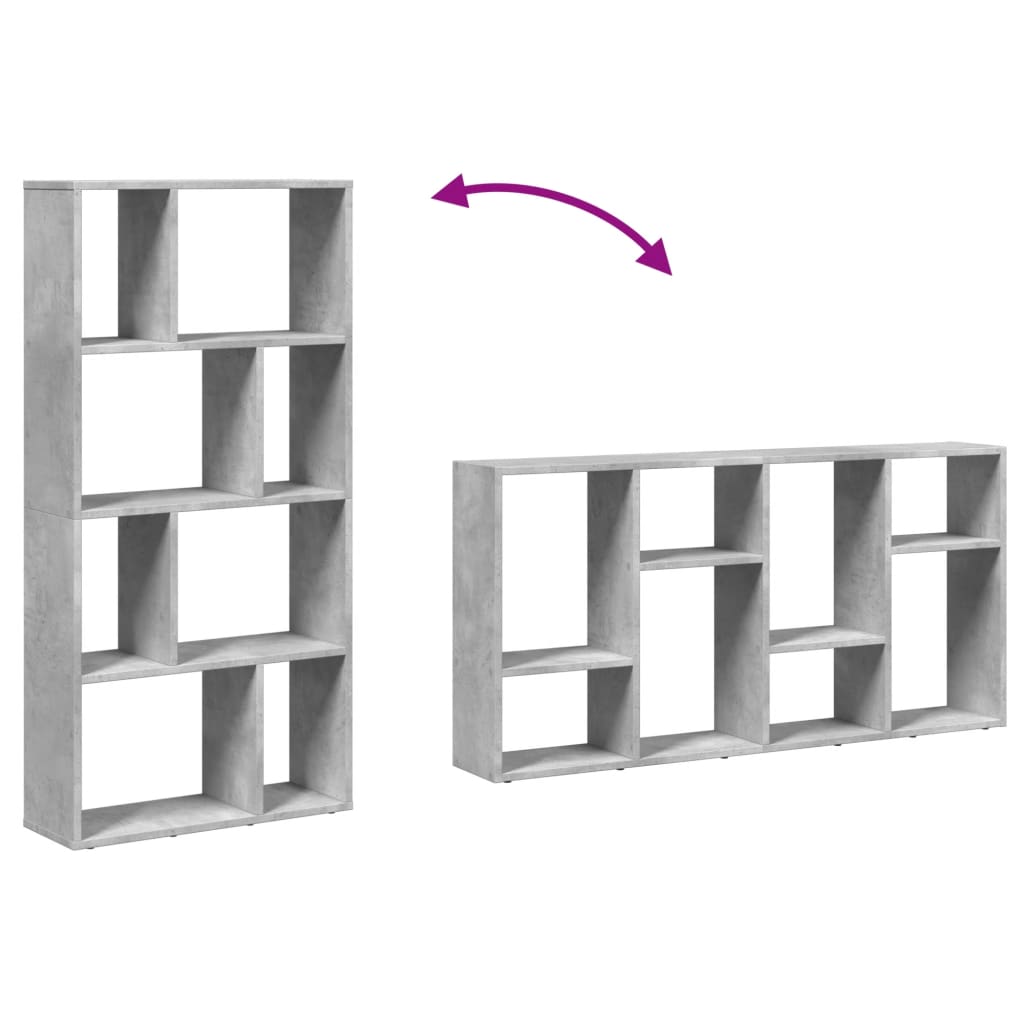 Bibliothèque gris béton 60x20x120 cm bois d'ingénierie - XIOS