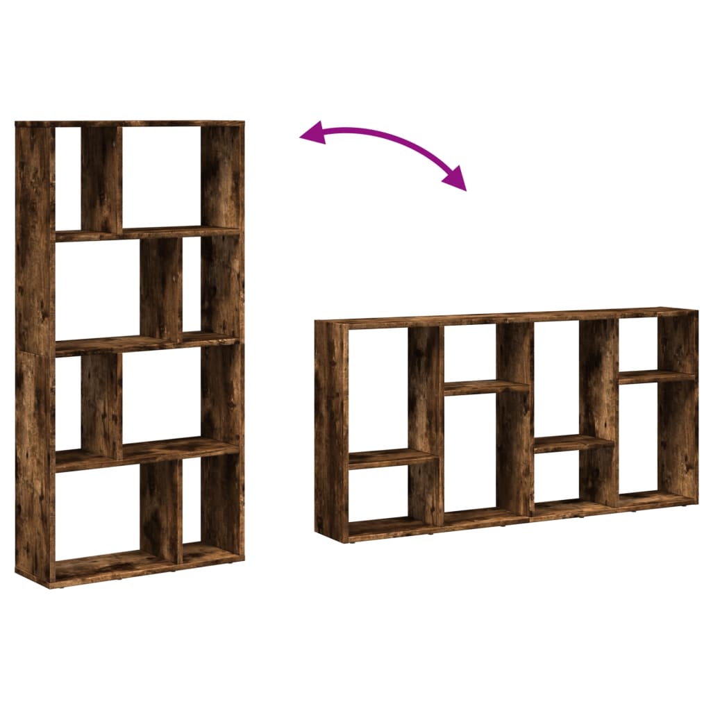 Bibliothèque chêne fumé 60x20x120 cm bois d'ingénierie - XIOS