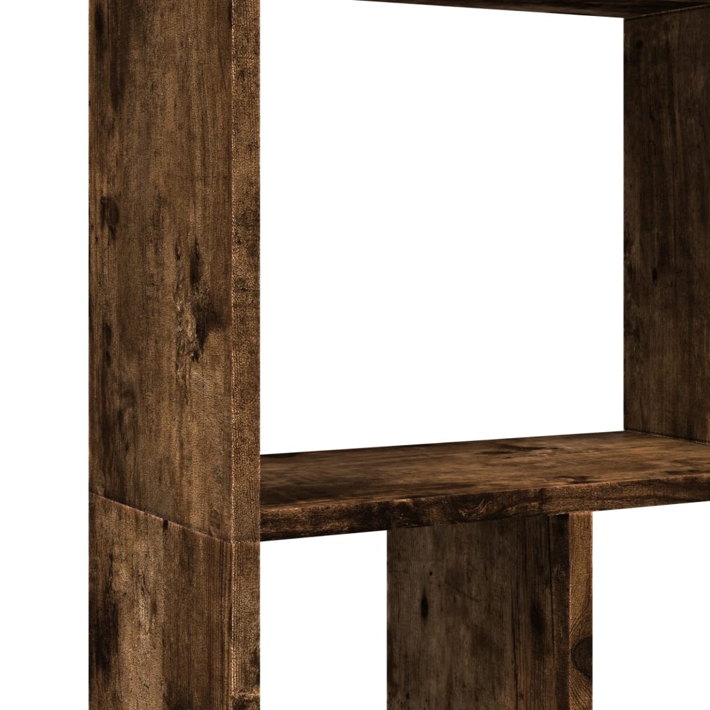 Bibliothèque chêne fumé 60x20x120 cm bois d'ingénierie - XIOS