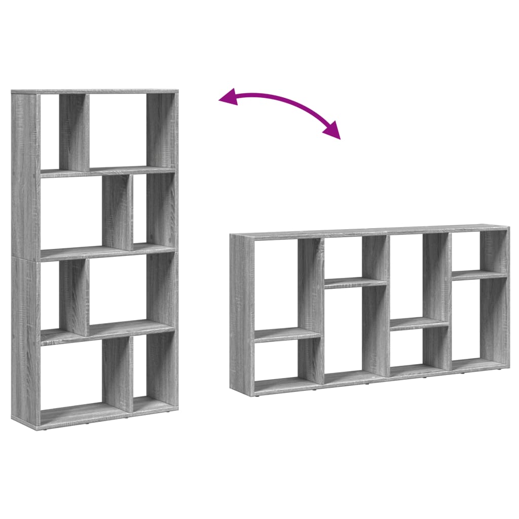 Bibliothèque sonoma gris 60x20x120 cm bois d'ingénierie - XIOS