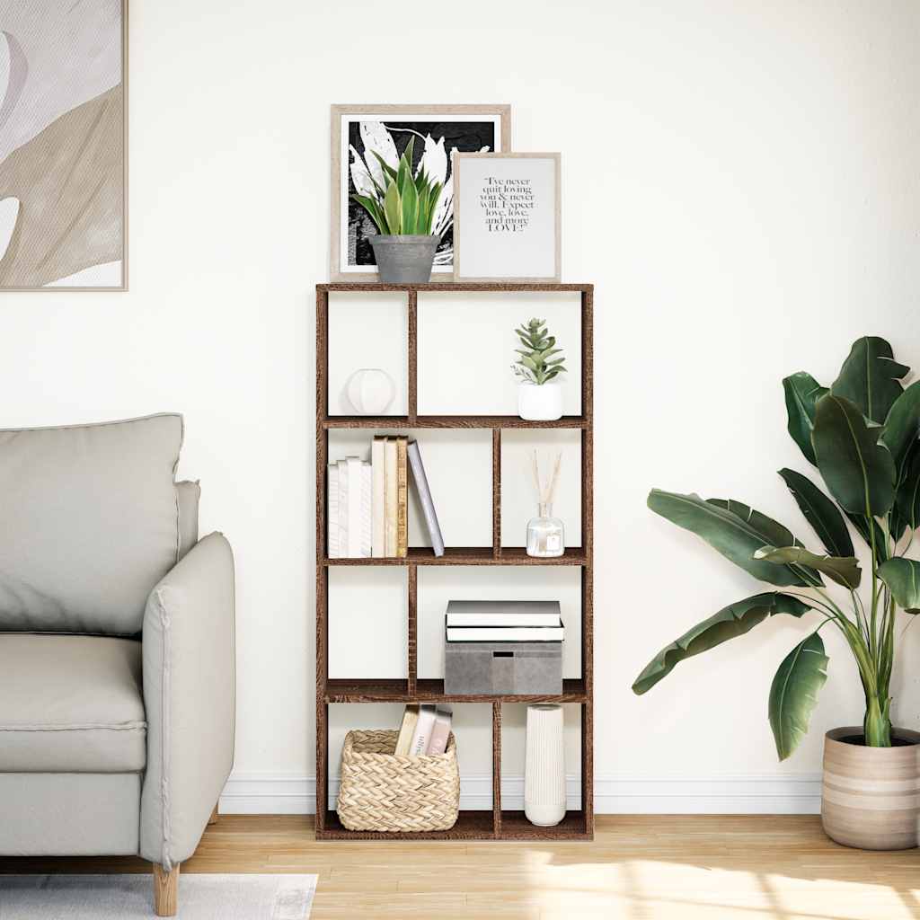 Bibliothèque chêne marron 60x20x120,5 cm bois d'ingénierie - XIOS