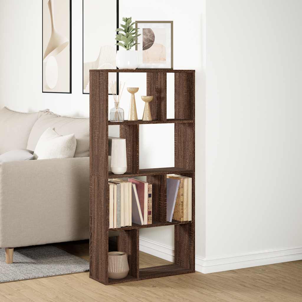 Bibliothèque chêne marron 60x20x120,5 cm bois d'ingénierie - XIOS