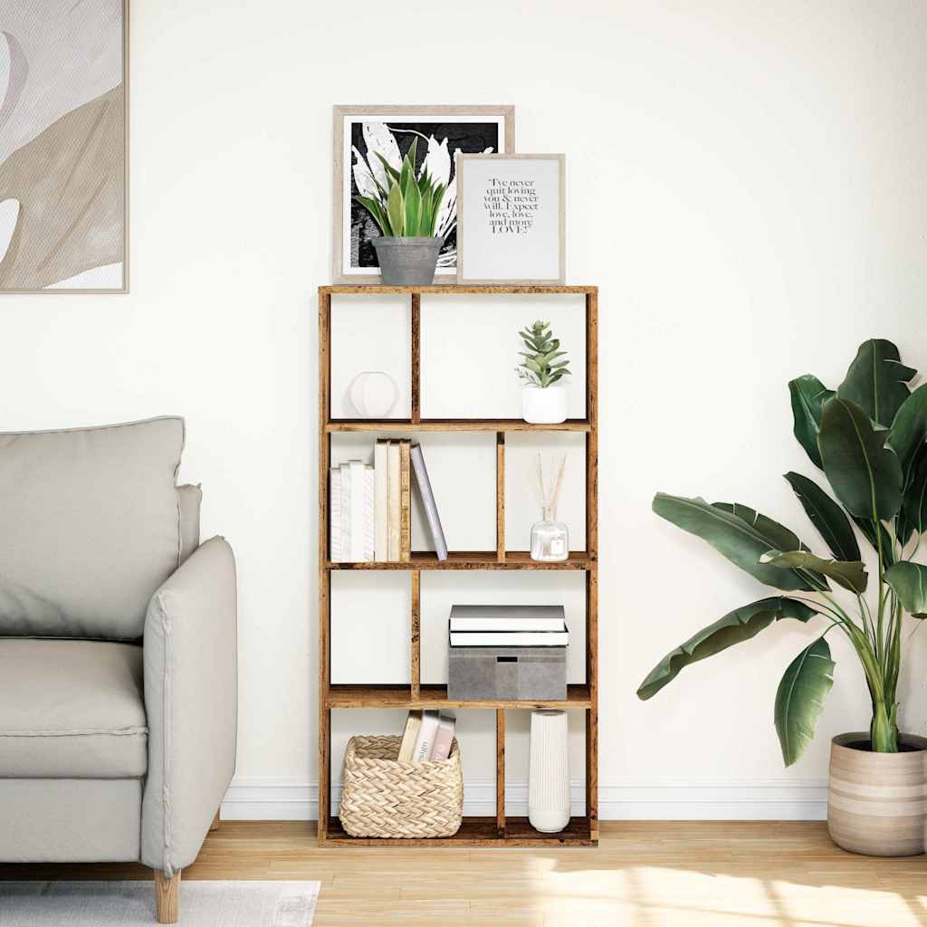 Bibliothèque vieux bois 60x20x120,5 cm bois d'ingénierie