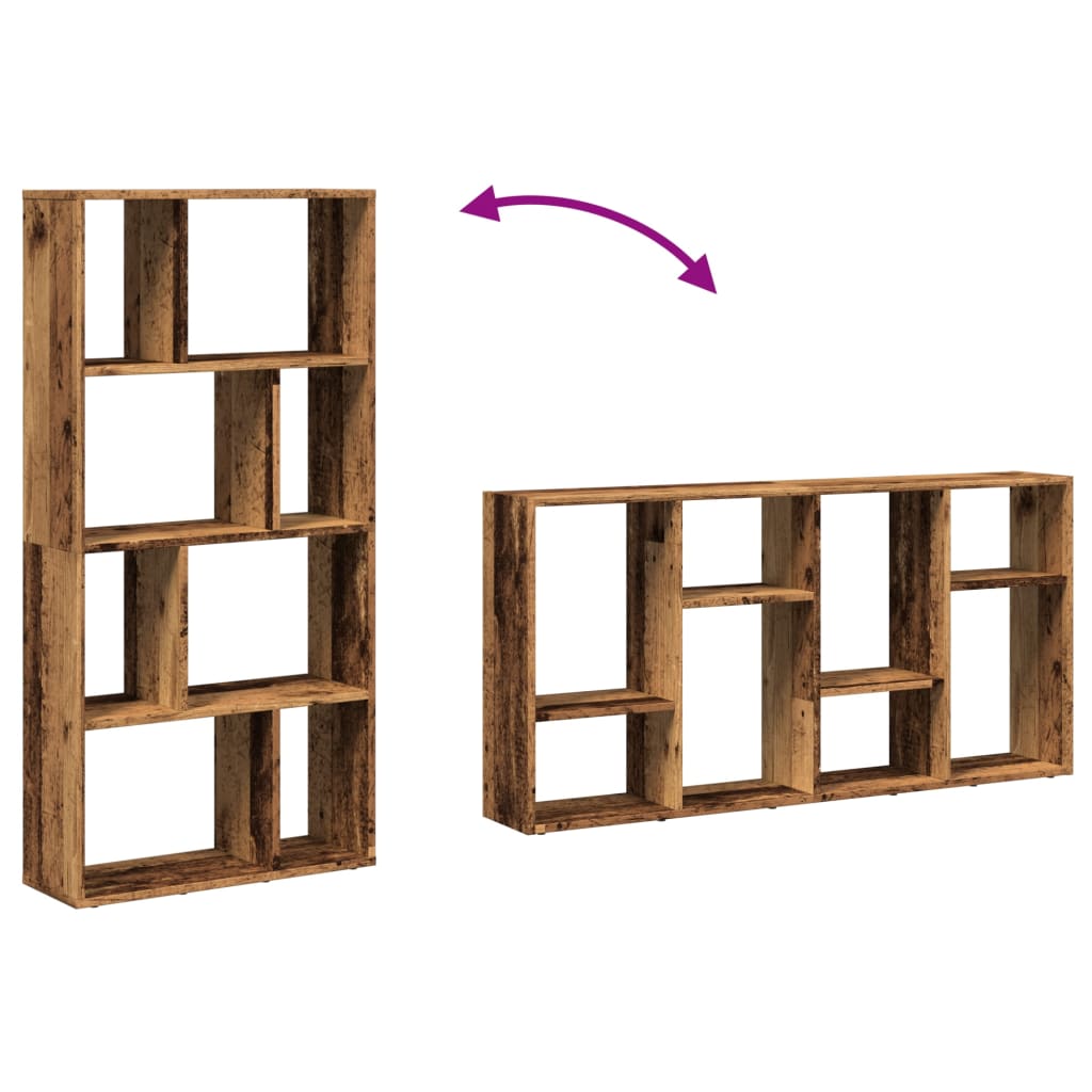 Bibliothèque vieux bois 60x20x120 cm bois d'ingénierie - XIOS