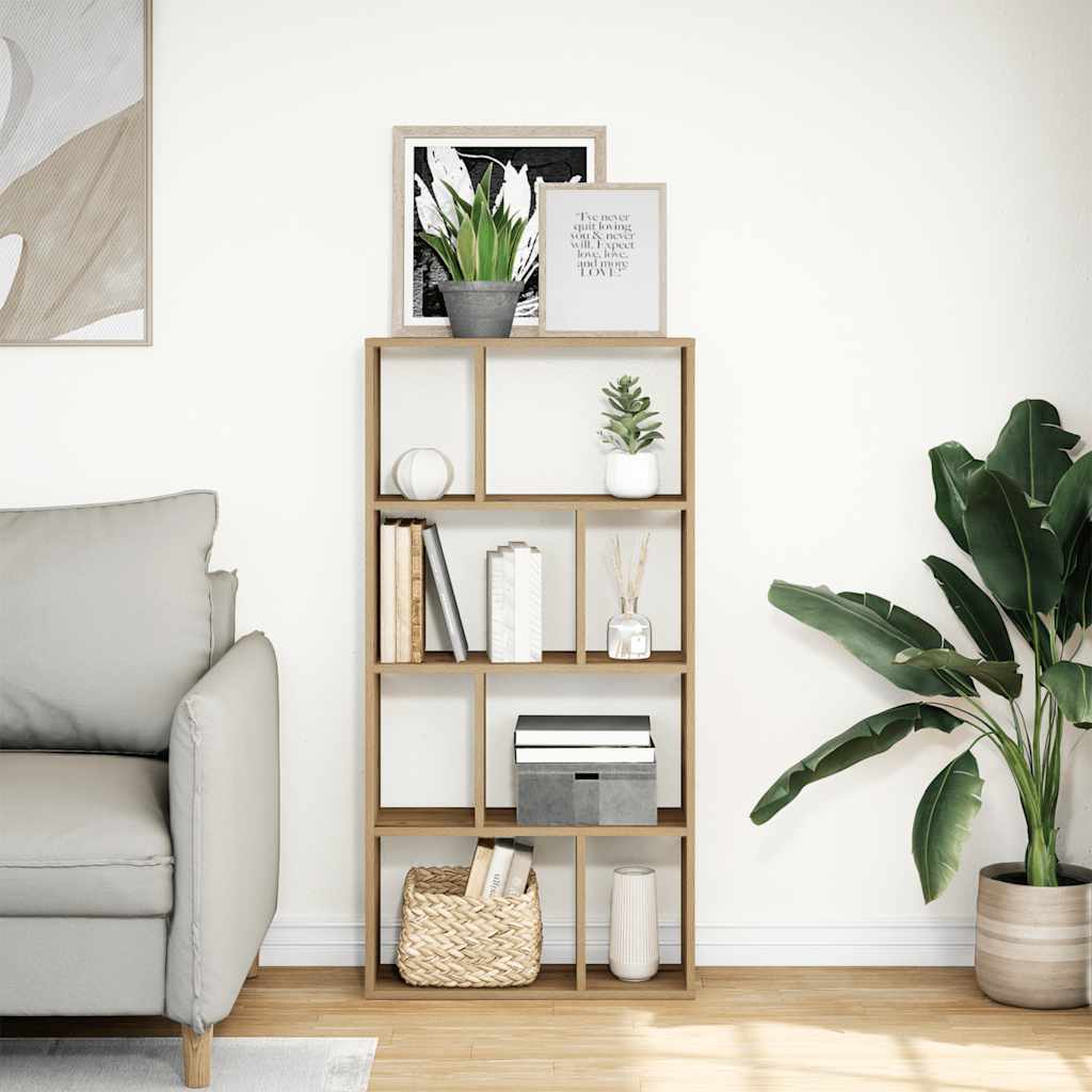 Bibliothèque chêne artisanal 60x20x120,5 cm bois d'ingénierie - XIOS