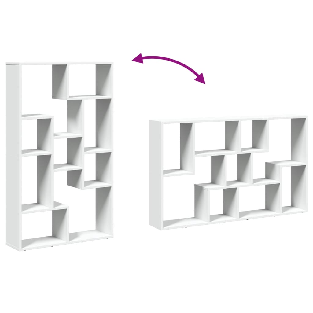 Bibliothèque blanc 72x20x120 cm bois d'ingénierie - XIOS