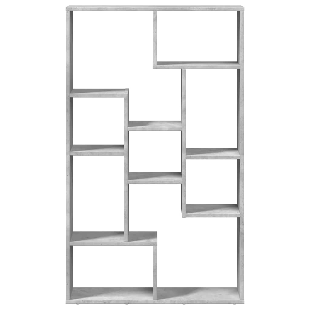 Bibliothèque gris béton 72x20x120,5 cm bois d'ingénierie - XIOS