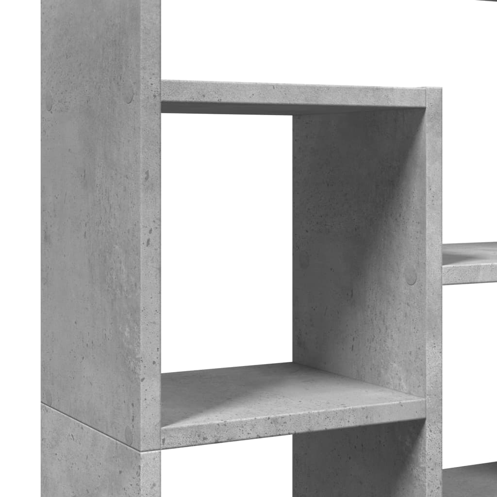 Bibliothèque gris béton 72x20x120 cm bois d'ingénierie - XIOS