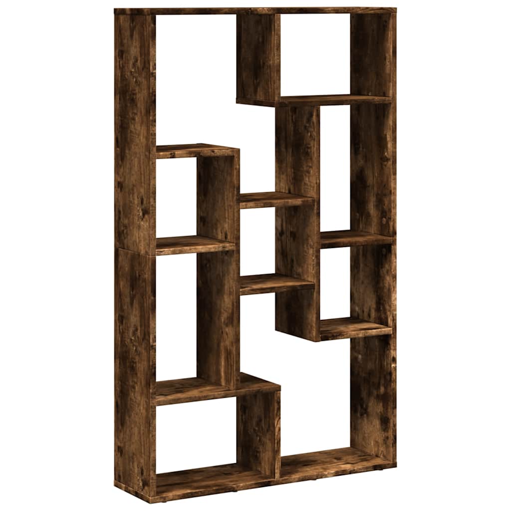 Bibliothèque chêne fumé 72x20x120,5 cm bois d'ingénierie - XIOS
