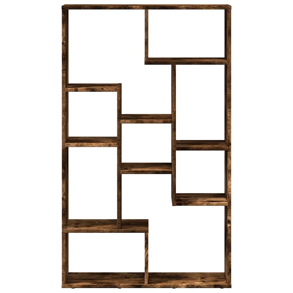 Bibliothèque chêne fumé 72x20x120,5 cm bois d'ingénierie - XIOS