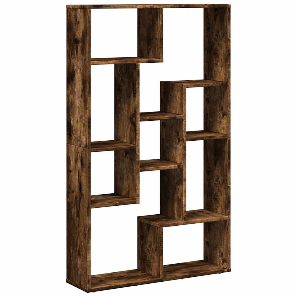 Bibliothèque chêne fumé 72x20x120,5 cm bois d'ingénierie - XIOS