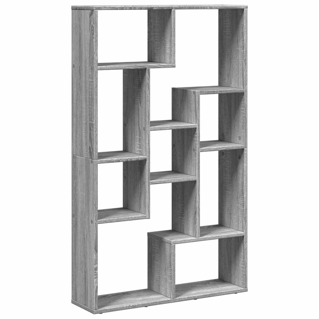 Bibliothèque sonoma gris 72x20x120,5 cm bois d'ingénierie - XIOS