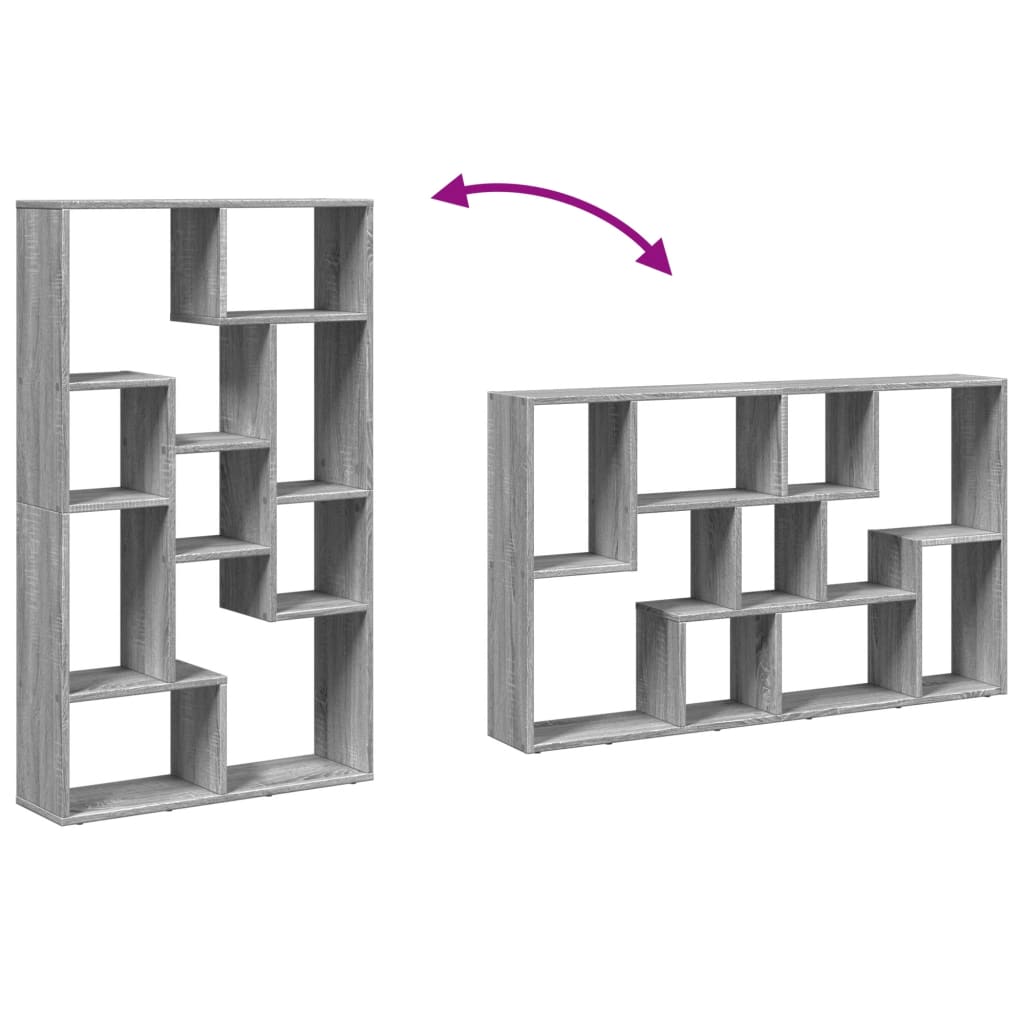 Bibliothèque sonoma gris 72x20x120 cm bois d'ingénierie - XIOS