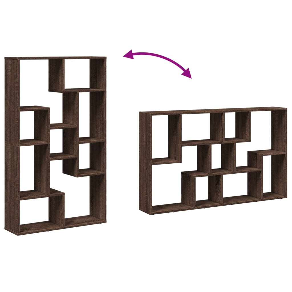 Bibliothèque chêne marron 72x20x120 cm bois d'ingénierie - XIOS