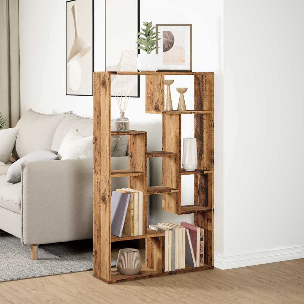Bibliothèque vieux bois 72x20x120,5 cm bois d'ingénierie - XIOS