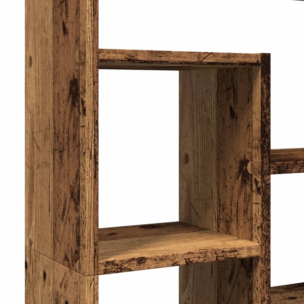 Bibliothèque vieux bois 72x20x120 cm bois d'ingénierie - XIOS