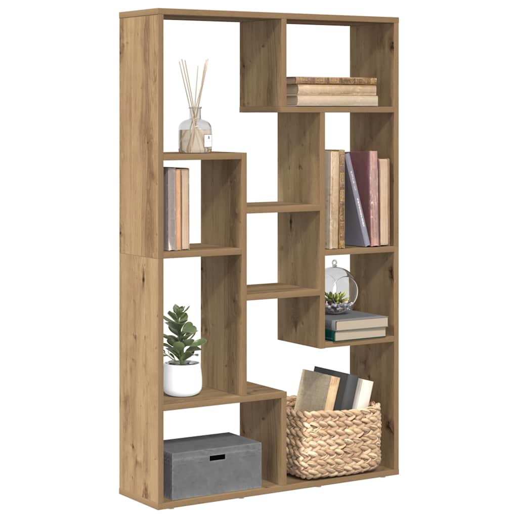 Bibliothèque chêne artisanal 72x20x120,5 cm bois d'ingénierie - XIOS