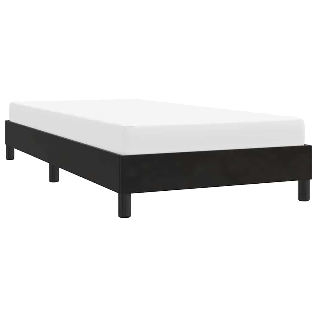Cadre de lit sans matelas noir 90x210 cm velours - XIOS