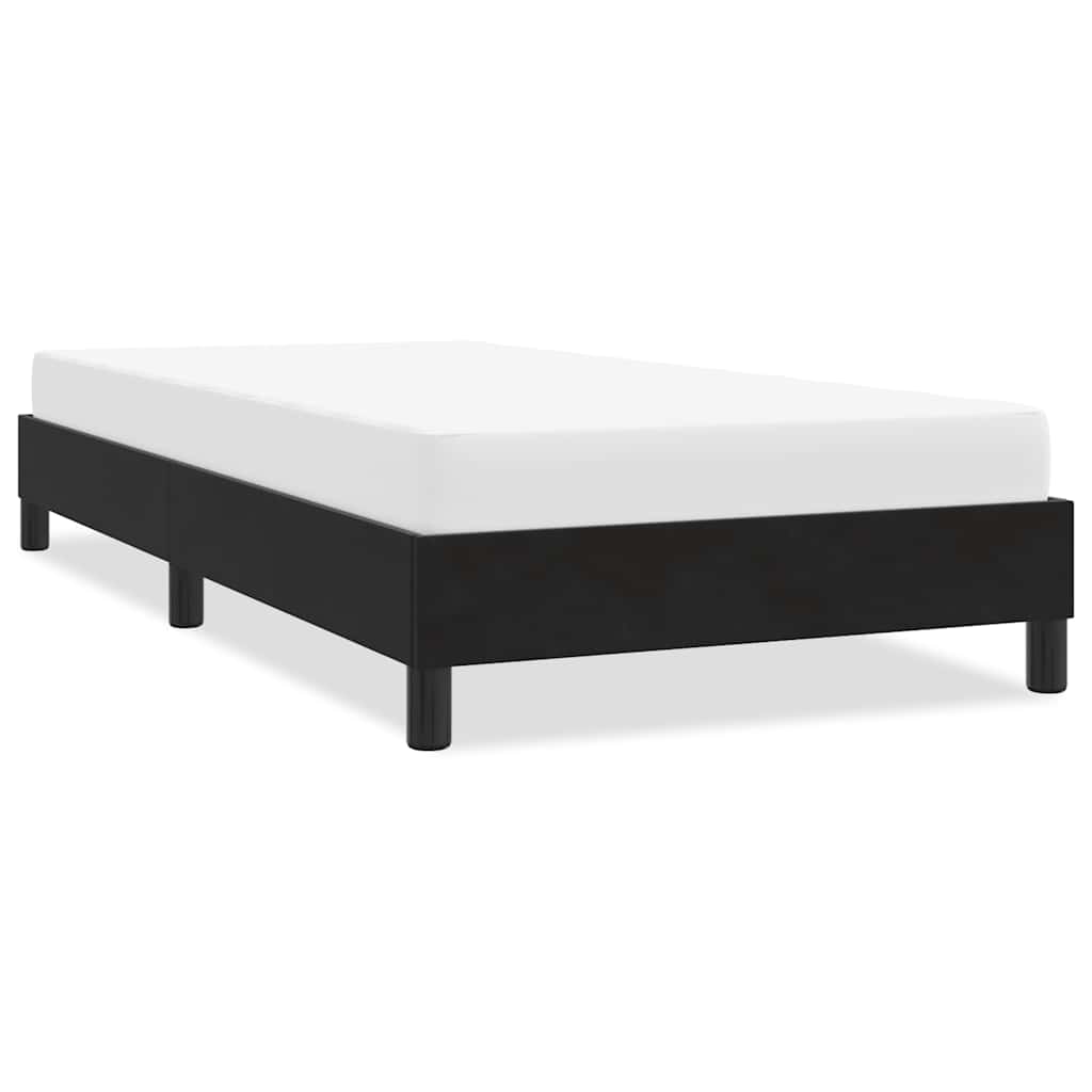 Cadre de lit sans matelas noir 90x210 cm velours - XIOS