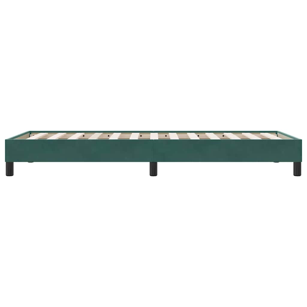 Cadre de lit sans matelas vert foncé 100x210 cm velours - XIOS