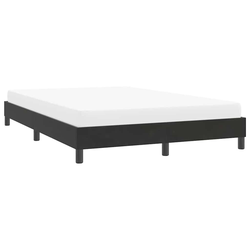 Cadre de lit sans matelas noir 140x210 cm velours - XIOS