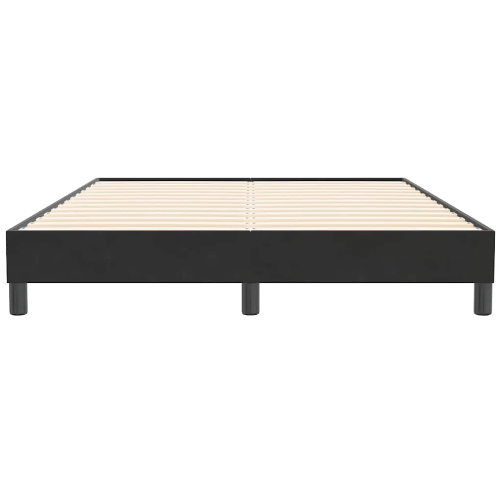 Cadre de lit sans matelas noir 140x210 cm velours - XIOS
